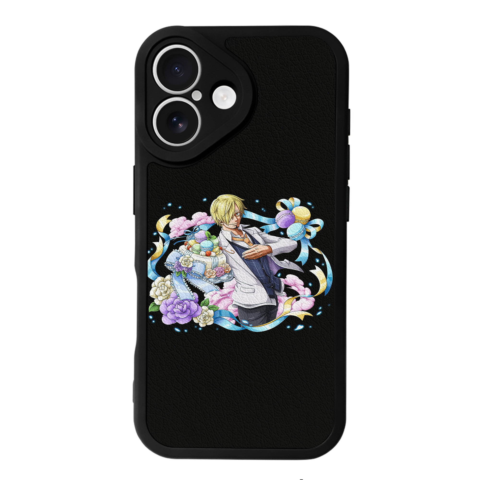 （画像用） ワンピース サンジ ONE PIECE Sanji 【iPhone 16シリーズ対応】シリコンスマホケース（レザー調） 材質：シリコン